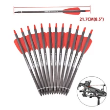 Pure Carbon 12X7.5"Arrow Crossbow Bolts Premium Archery Target Hunting Arrows