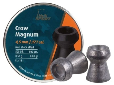 H&N Crow Magnum 400 Count HOLLOW POINT 4.5mm .177 Caliber Pellets GERMANY