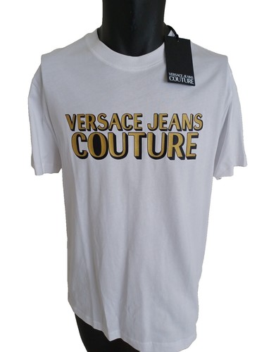 VERSACE T-shirt L Cotton Blk Print A83396s Used | eBay