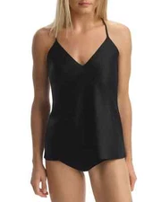 Commando L48751 Womens Black Smooth Satin Cami Top Size L