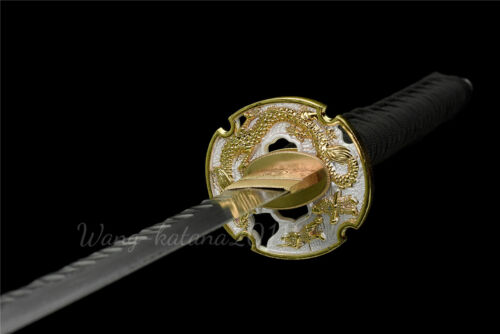 Espada Katana Japonesa Dragón Acero Doblado Damasco Piedra Forjada Afilada - Imagen 8 de 12
