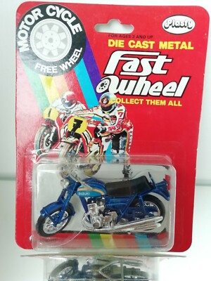 Yatming Fast Wheel Motorcycle Motorbike SUZUKI On Card Yat Ming 