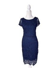 Lulu’s Navy blue Crochet lace dress size small