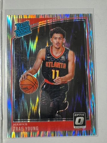 Trae Young 2018-19 Panini Donruss Optic Shock Rated Rookie Atlanta Hawks #198