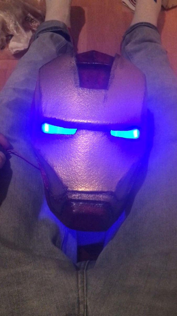 iron man cosplay helmet lights DIY LED Light Eyes Kits for 1:1 Iron Man Helmet Eye Light Mask Halloween  Cosplay