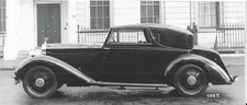 1937 ROLLS-ROYCE 25/30 COUPE DE VILLE BY GURNEY NUTTING B/W PHOTOGRAPH