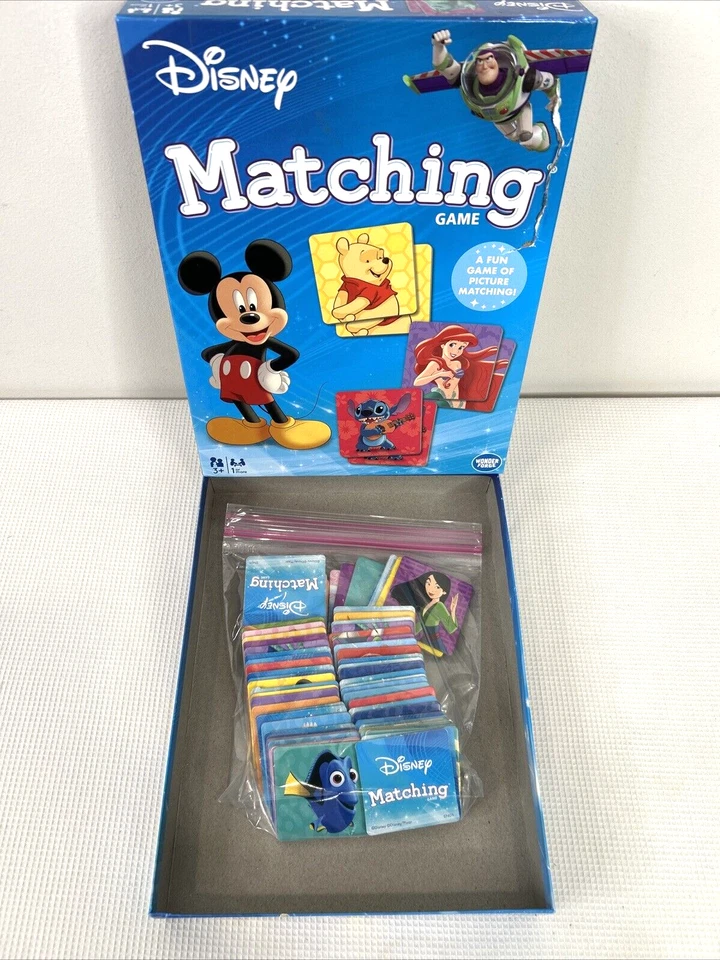 Disney Characters Matching Game 72 Cards Memory Game VGUC Complete - Image 4 of 4