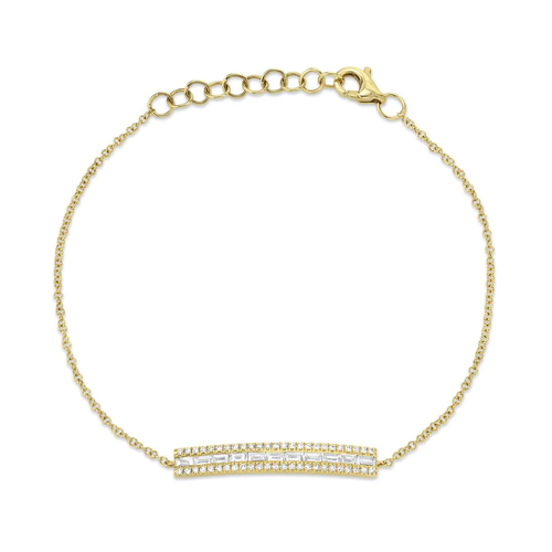 MARKO Bracciale Oro Giallo 14kt (585) Con Zirconi - Regolabile 17-20 Cm. Eleganza Certificata In Confezione Regalo.
