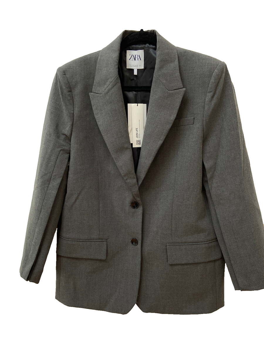 Zara Women Gray Jacket Size S NWT $89. 2 Buttons Button Down Zara Women Gray Jacket Size S NWT $89. 2 Buttons Button Down
