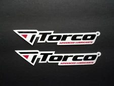 Lot Of 2 Small TORCO Advanced Lubricants Racing Decals Stickers Motocross NHRA