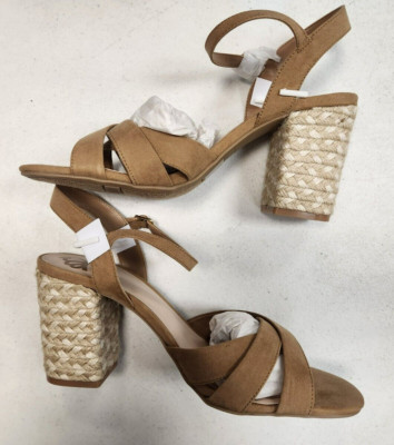 Fergalicious Fiance Heeled Sandals, Latte, Women *Size 9.5*  (F8D-2752)