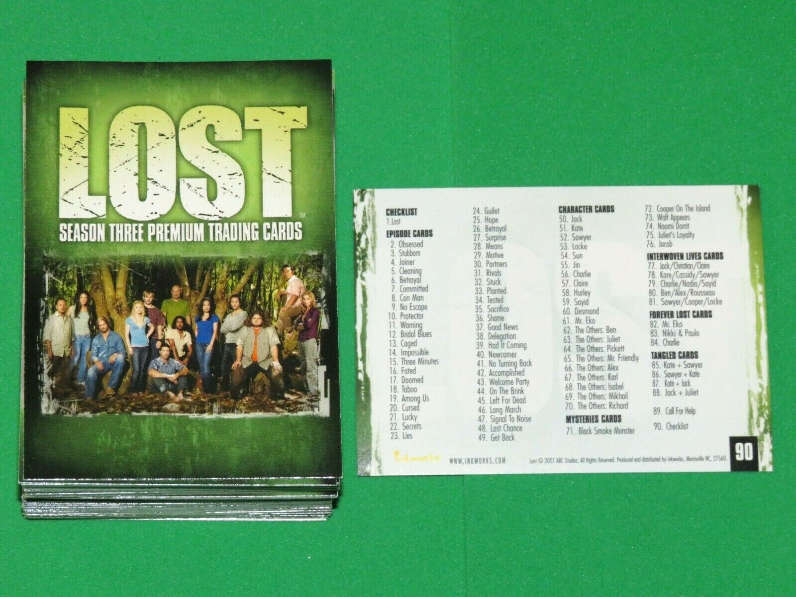 Details about 2007 LOST SEASON 3 BASE 90 CARD SET INKWORKS JJ ABRAMS! MATTHEW FOX! ISLAND!