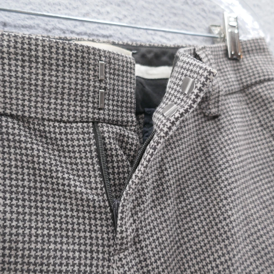 Pantalones Pantalón Alice Olivia Mujer Pierna Ancha Lana 2 Beige Marrón Pata de Gallo Carrera Foto 4 de 4