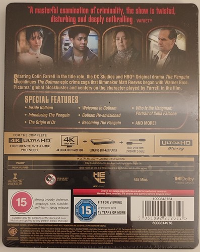 The Penguin Season 1 (One) 4K+BD (UK Edition) Steelbook Blu-Ray NEW! CHECK PICS - Picture 3 of 6