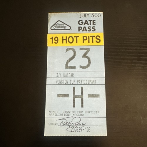 NASCAR Pocono Raceway Hot Pit Gate Pass Winston Cup Team Issued Pit Pass - Picture 2 of 14