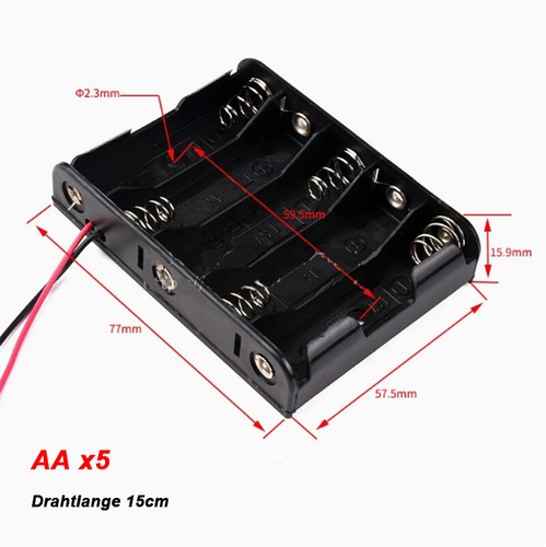 AA Battery Holder Housing Suitable for 1x 2x 3x 4x~8x with Cover/Welding Needle - Picture 11 of 13