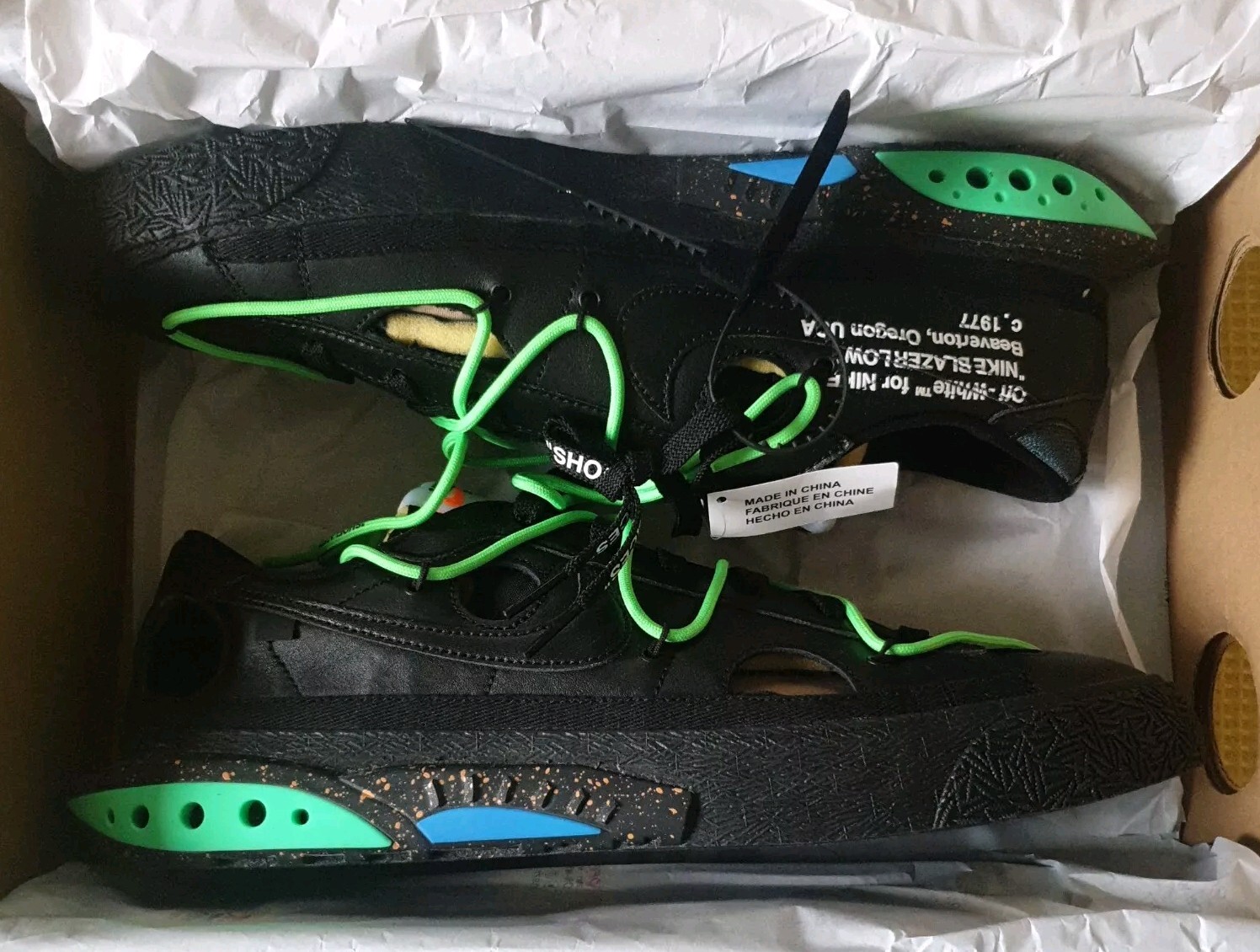 OFF WHITE X NIKE Nike Blazer Low 77 x Off White (UK13)