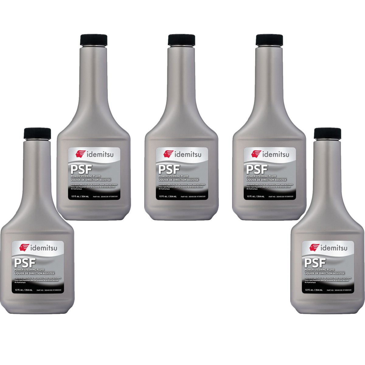 5 x -12oz Bottles (5-Bottles) Genuine Idemitsu Power Steering