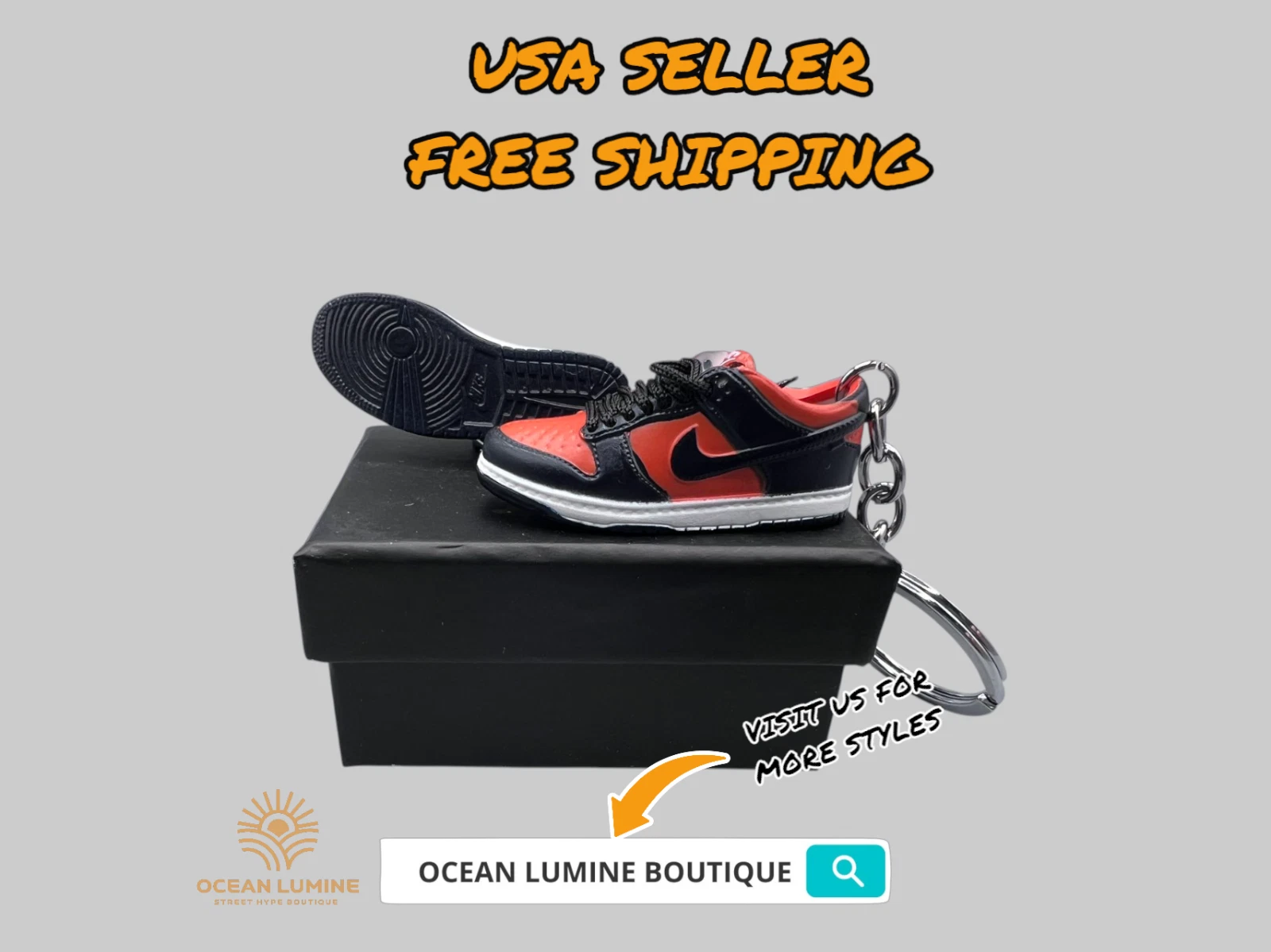 SB Dunk Low Mini Porte clés Baskets 3D, Baskets Basketball Boîte de Collection Options
