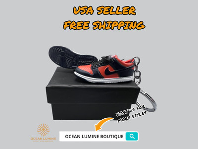 SB Dunk Low 3D Mini Sneaker Keychain, Basketball Sneaker Collectible Box Options