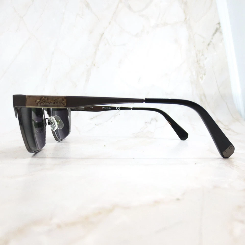 Очки солнцезащитные Kenneth Cole оправа KC0229-1 009 мужские матовые черные коричневые квадратные 53-17 - Изображение 3 из 4