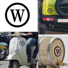 Lettera W, Adesivo In Vinile