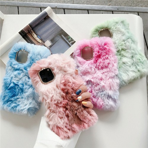 Winter Fur Plush Furry Case Cover for iPhone 13 12 11 Pro Max 13 Mini XS XR 8 7 - Picture 2 of 16