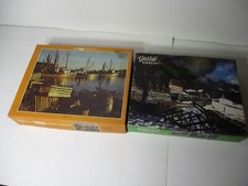 LOT OF TWO GUILD 1000 PC PUZZLES BADERSEE GERMANY MOUNTAIN RESORT GERMANY