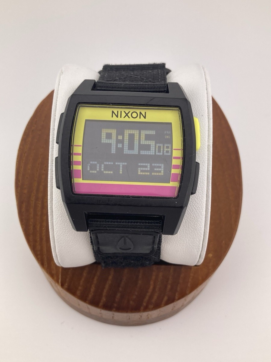 Nixon k.i.s.s. “Base Tide” 39mm Watch Retro Pink Black Nixon k.i.s.s. “Base Tide” 39mm Watch Retro Pink Black