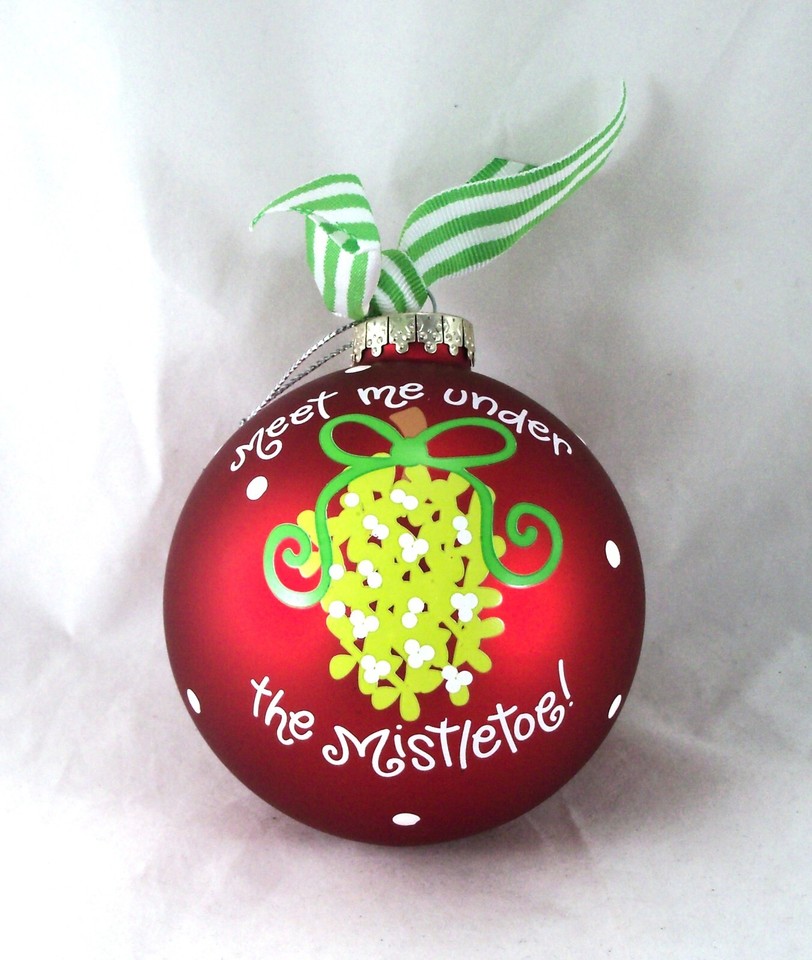 Coton Colors Meet Me Under The Mistletoe Glass Christmas Holiday