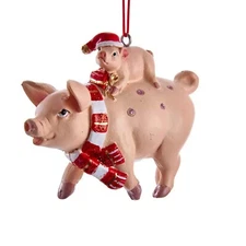Kurt Adler Pig and Piglet Ornament