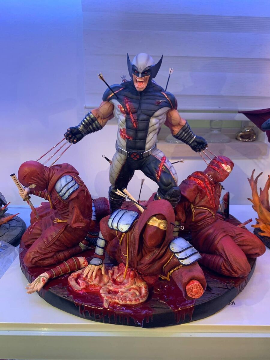 Wolverine Vs Ninjas 1/4 Scale Statue X-Force Version Custom Wolverine Vs Ninjas 1/4 Scale Statue X-Force Version Custom