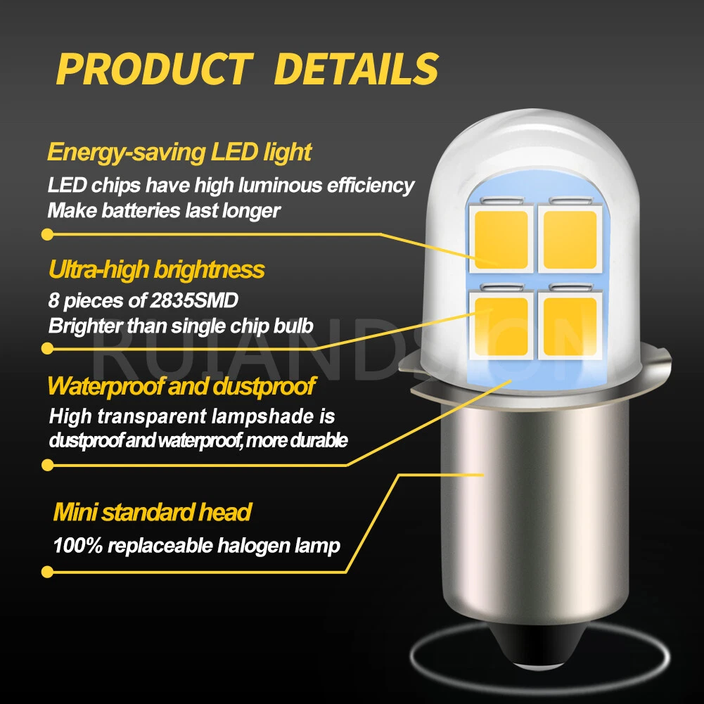 Ruiandsion Pr2 Led Torch Light Bulb 19 V 630v 3v 6v 6v , 45 OFF