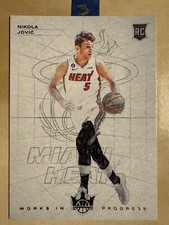 2022-23 Panini Court Kings NIKOLA JOVIC Works In Progress #6 Rookie RC Heat