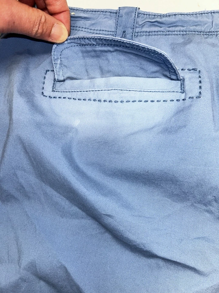 Bermudas para mujer Ruehl No.925 talla 8 azules tiro bajo puños informales A2 Foto 3 de 4