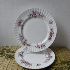 Royal Albert Lavender Rose Dinner Plates x2 - 26cm - Vintage English Bone China