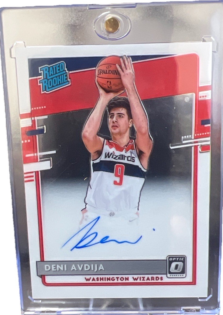 Deni Avdija 2020-21 Donruss Optic Rated Rookie Auto RC Wizards #159