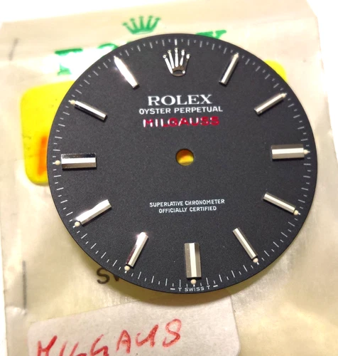 RARE VINTAGE ROLEX MILGAUSS 1019 BLACK TRIXXIO DIAL + HANDS SET TOP CONDITION