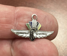 VTG Indianapolis Motor Speedway Wing Wheel & Flags metal Charm, Free Ship