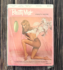 Vintage Beauty Mist Panty Hose Nude Rachel Size Medium Tall Made in USA Nylon