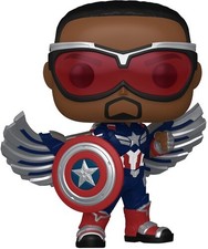 Funko Pop! MARVEL: Capitán América: Un Mundo Feliz - Capitán América (Sam Wilso