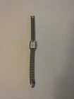 Seiko Two Tone Women's Watch Model Number 1N01-OFHO Rectangle White Face