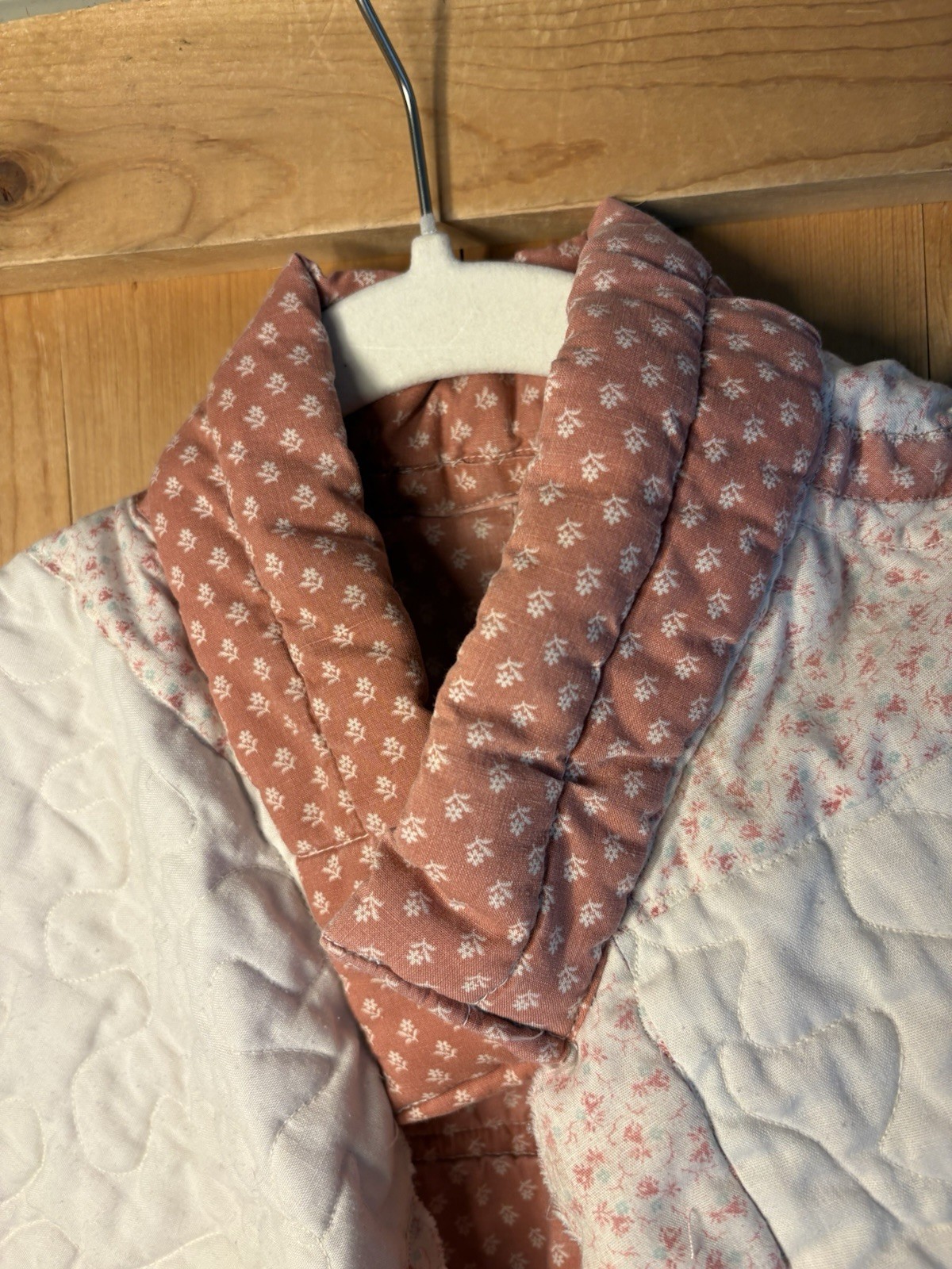 Handmade M/L  Patchwork Quilt Coat Jacket Cottage… - image 7