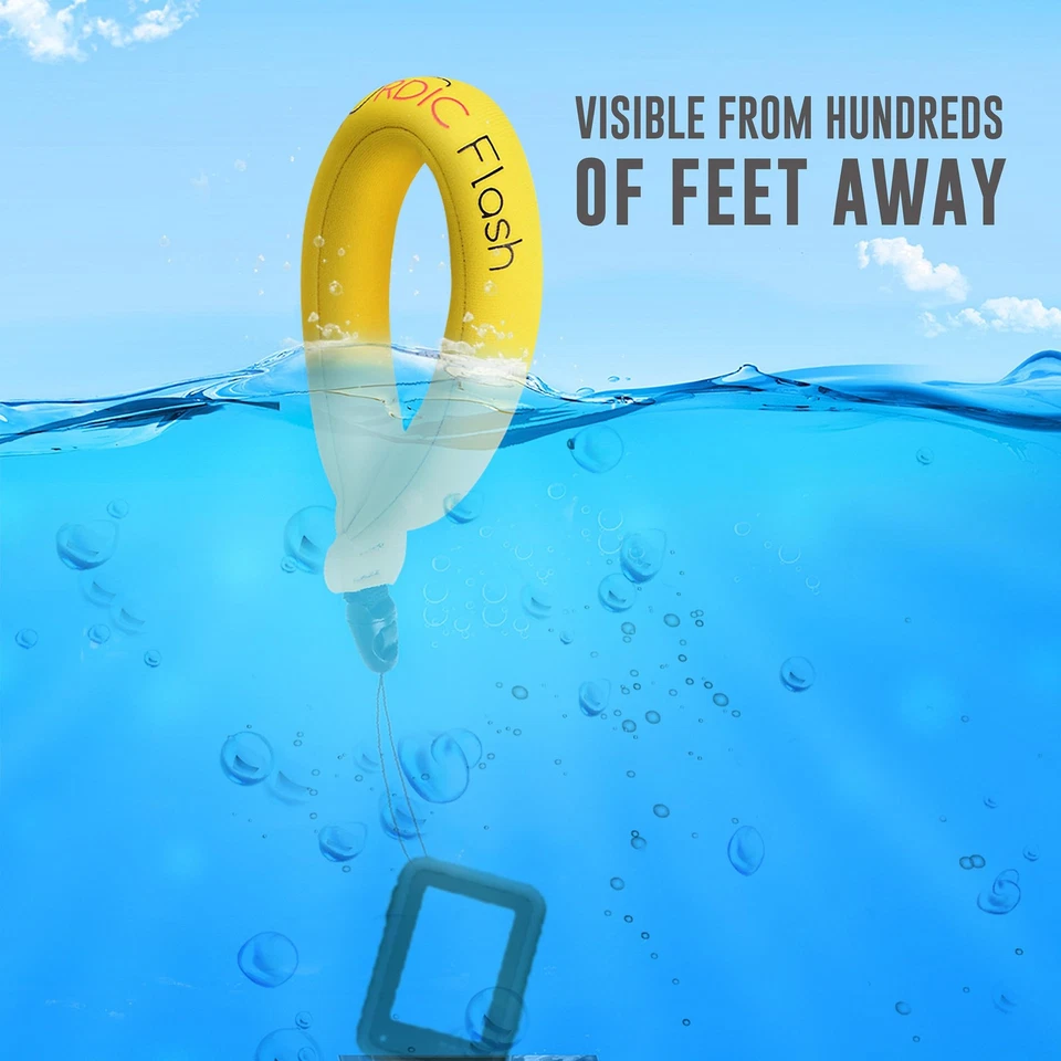 Waterproof Floating Camera Strap for GoPro, Panasonic, Nikon, Canon - 2 Pack - Image 3 of 4