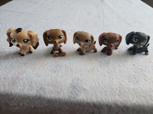 Hasbro Littlest Pet Shop Lot - Spaniel & Dachshund Dogs - Authentic.