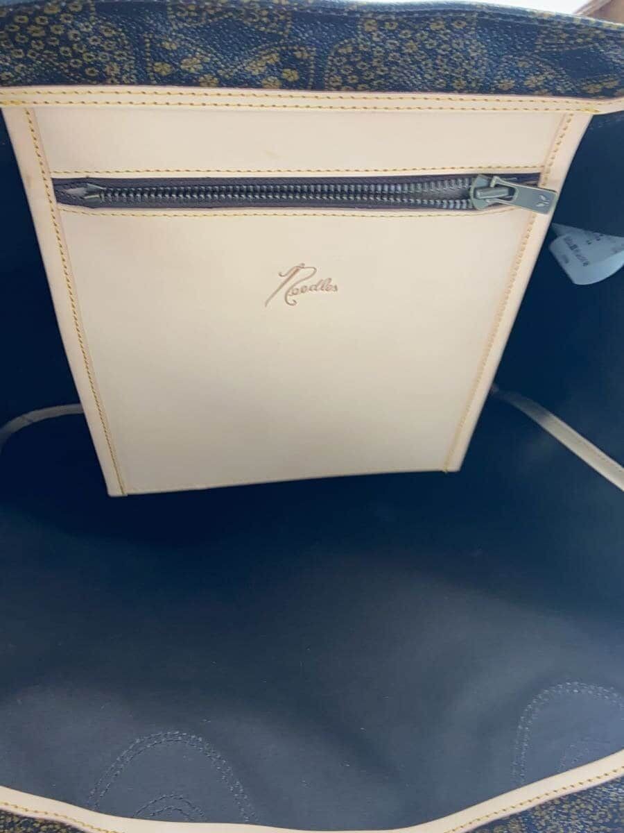 Needles tote bag Lthr. Handle Big Leather Brown Total