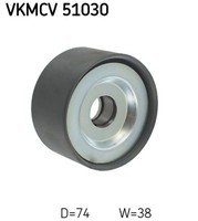 SKF Umlenk-/FüHrungsrolle Keilrippenriemen Vkmcv 51030 FüR Mercedes Axor 74,2Mm