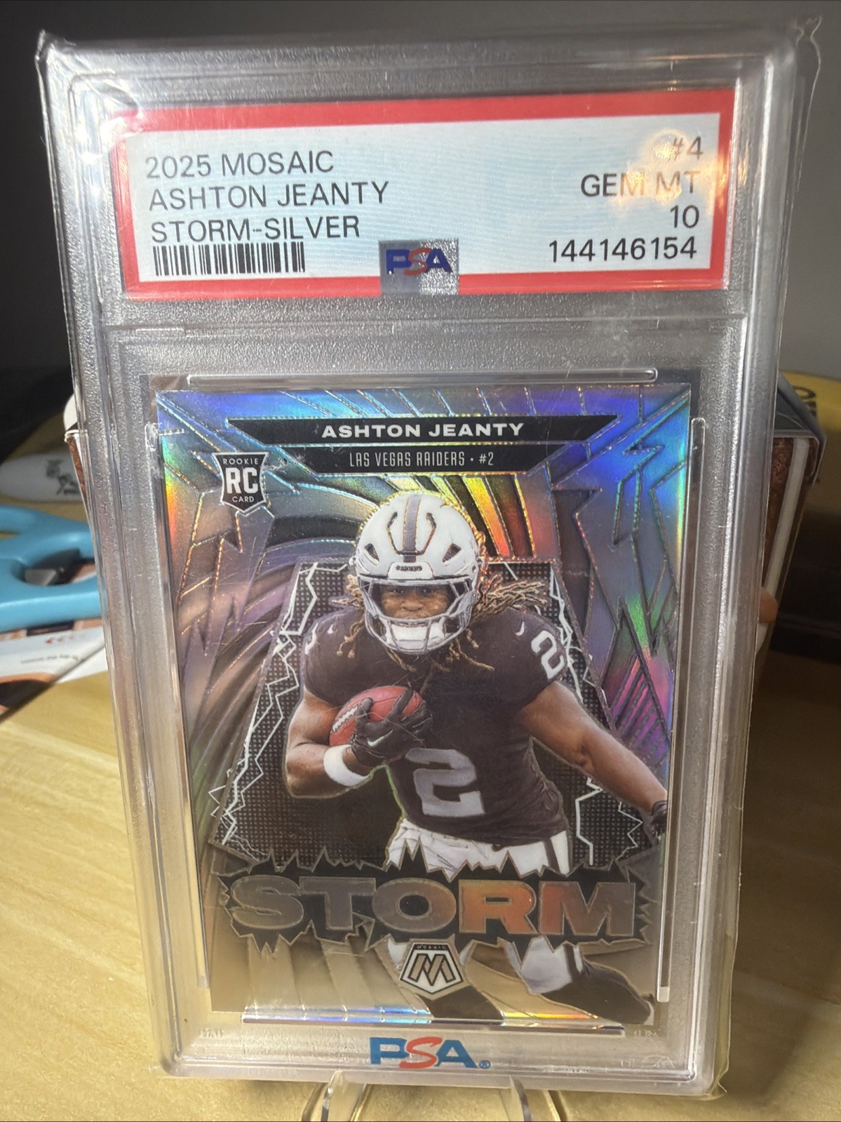 Ashton Jeanty Panini Mosaic Storm #4 Silver