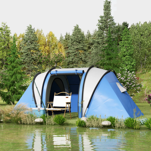 Spacious 2 Bedroom Camping Tent With Living Area & 3000mm Waterproof Design - Picture 2 of 27