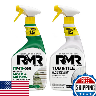 RMR Mold Stain Eraser Max Pack - No-Scrub Tile/Tub Cleaner + Instant Mold & Mi
